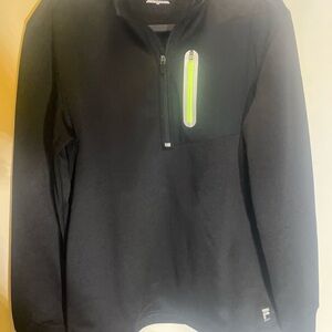 Fila Black Zip Up Jacket with Standing Collar